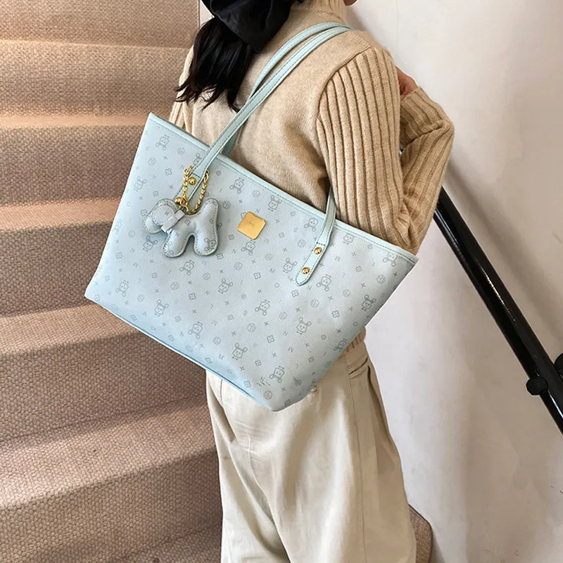 JANE KLAIN Synthetic Leather, Textile Mosaic Tote Bag, Shopping Bag, Shoulder Bag Regular Women's Ecru/Pink/Blue-18