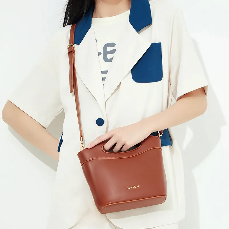 JANE KLAIN Synthetic Leather Shoulder Bag, Crossbody Bag, Handbag Regular Women's White/Brown/Black-2