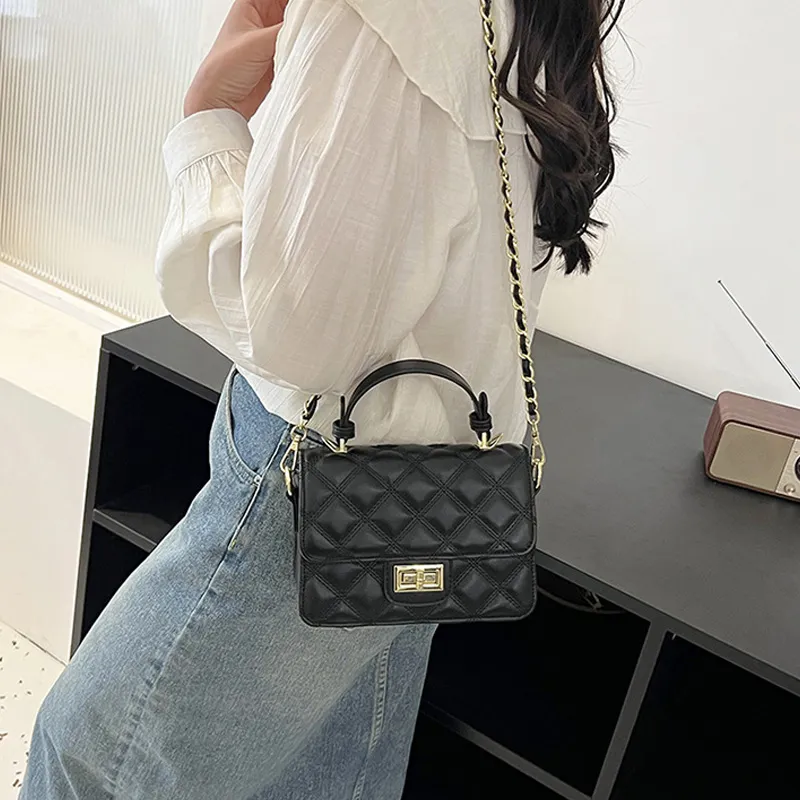 JANE KLAIN Synthetic Leather Small Square Bag, One Shoulder Handbag Women's White/Black/Silver-4
