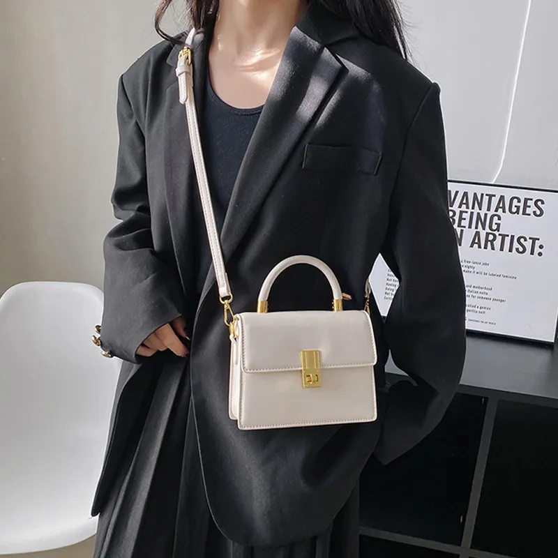 JANE KLAIN PU Small Square Bag One Shoulder Handbag Regular Women's White/Black/Coffee-6