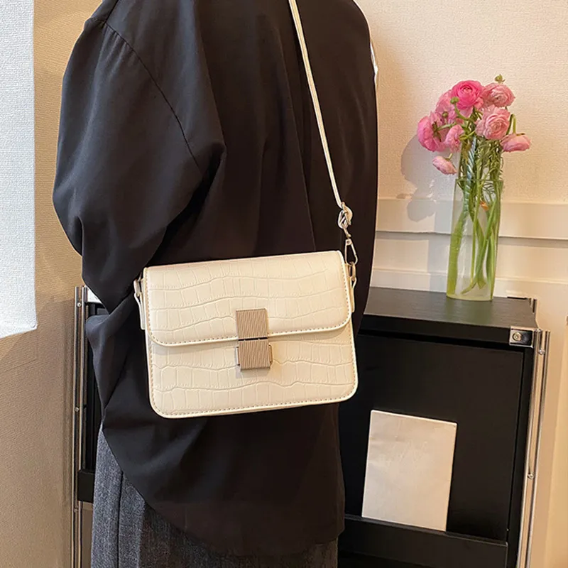 JANE KLAIN PU Tofu Bag Shoulder Bag Crossbody Bag Regular Women's Ecru/Black/Khaki-3