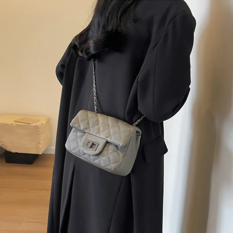 JANE KLAIN PU Shoulder Bag Crossbody Bag Small Square Bag Regular Women's Black/White/Blue-5