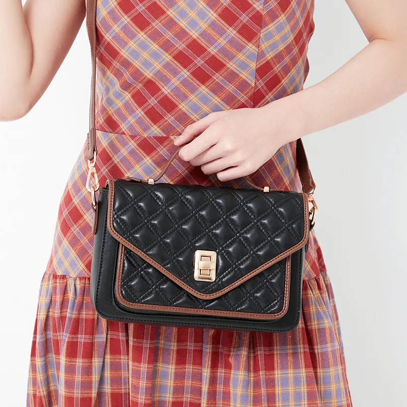 JANE KLAIN Synthetic Leather Handbag, Shoulder Bag, Crossbody Bag Women's White/Black-9