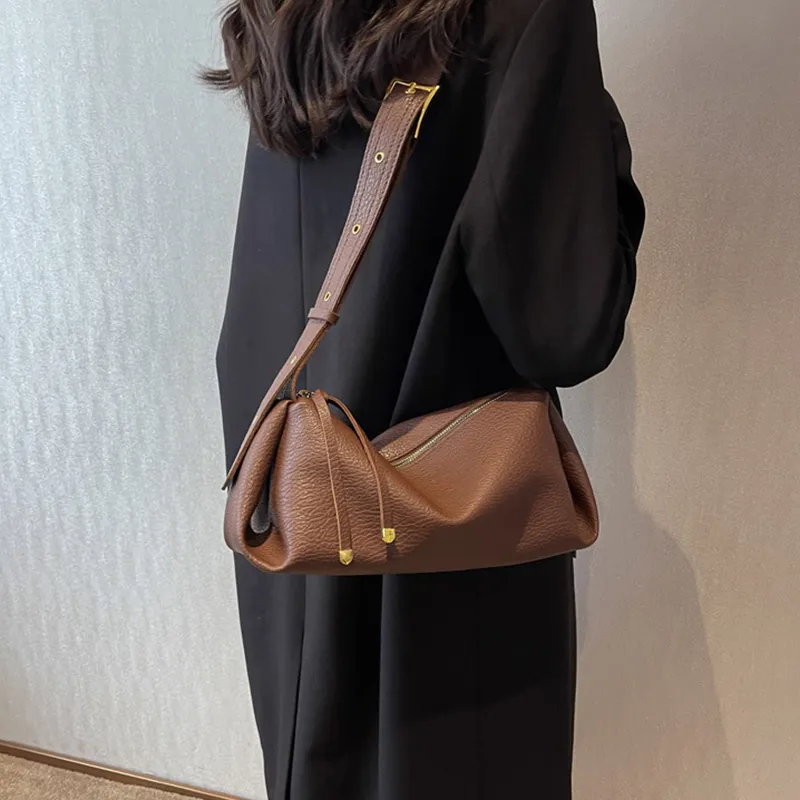 JANE KLAIN Synthetic Leather Shoulder Bag Women's White/Coffee/Black-8