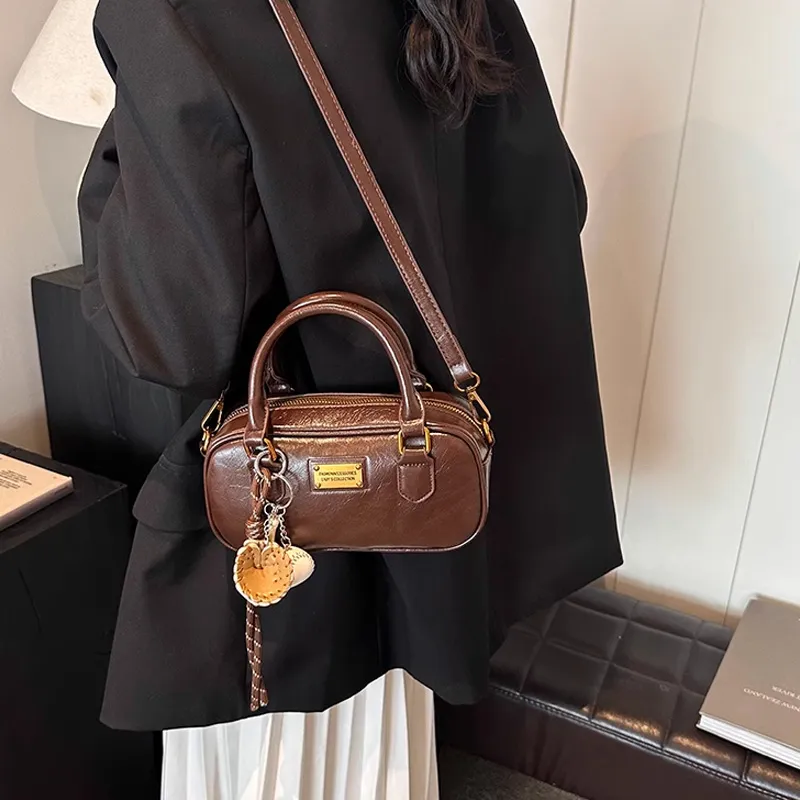 JANE KLAIN Synthetic Leather Crossbody Handbags Regular Women's Black/Coffee-12