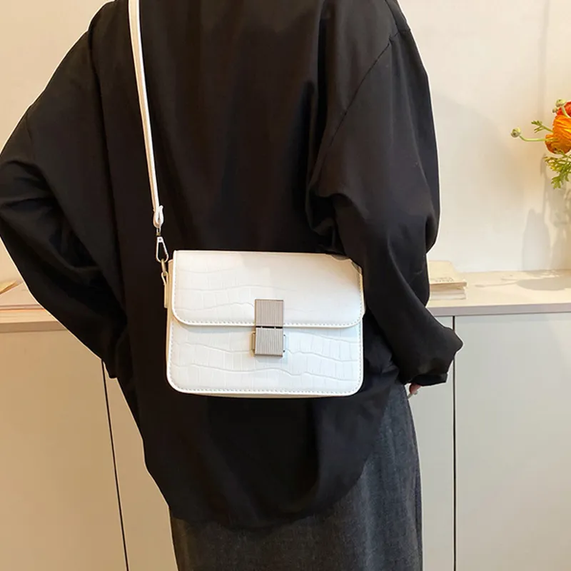 JANE KLAIN PU Tofu Bag Shoulder Bag Crossbody Bag Regular Women's Ecru/Black/Khaki-4