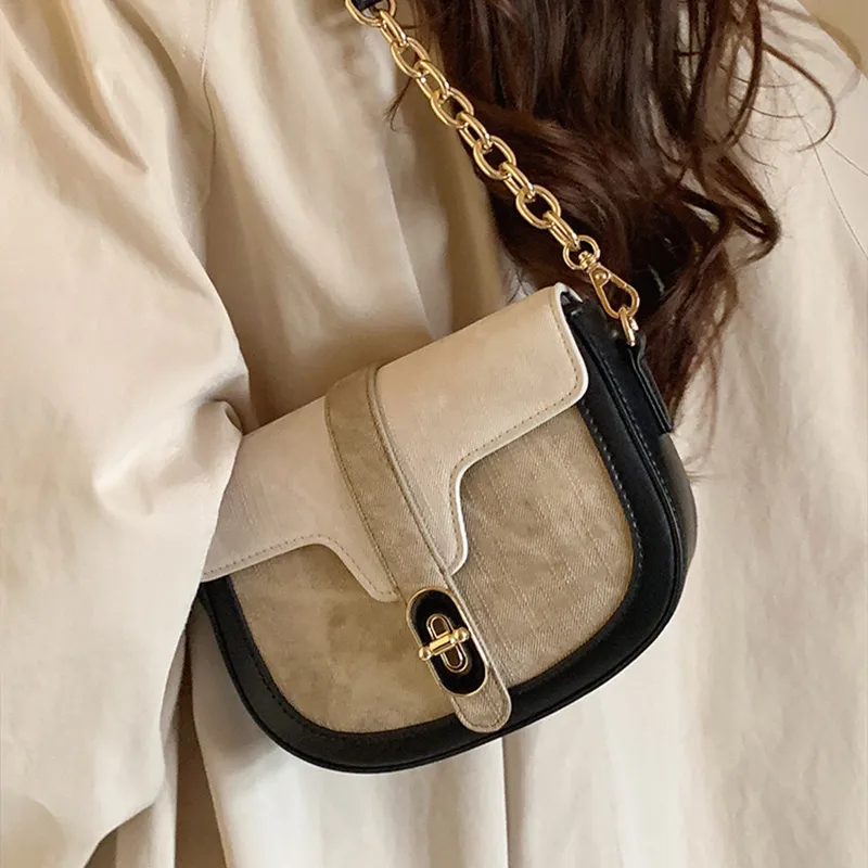 JANE KLAIN Synthetic Leather Saddle Bag Shoulder Bag Crossbody Bag Regular Women's Ink Black-12
