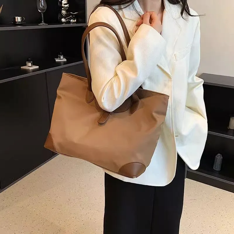JANE KLAIN Synthetic Leather Patchwork Fabric Tote Bag Shoulder Bag Regular Women's Multicolor-3