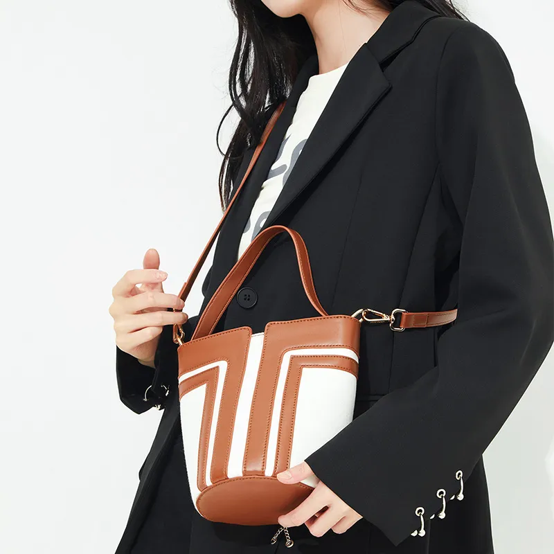 JANE KLAIN PU Bucket Bag, Shoulder Bag, Crossbody Bag, Handbag Regular Women's Black/Brown/Coffee-3