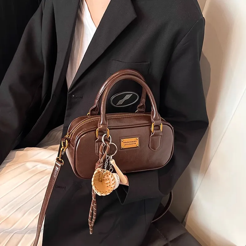 JANE KLAIN Synthetic Leather Crossbody Handbags Regular Women's Black/Coffee-11
