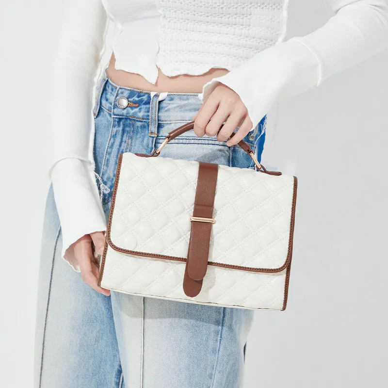 JANE KLAIN Synthetic Leather Shoulder Bag, Crossbody Bag, Handbag Women's White/Black-1