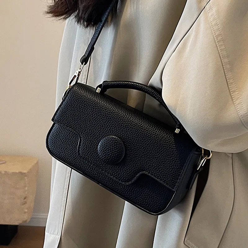 JANE KLAIN PU Shoulder Bag, Crossbody Bag, Handbag Small Size Women's Black/Ecru/Coffee-6