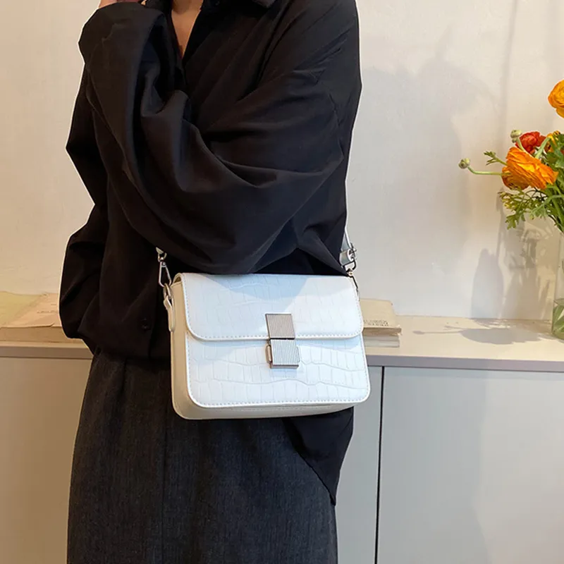 JANE KLAIN PU Tofu Bag Shoulder Bag Crossbody Bag Regular Women's Ecru/Black/Khaki-5