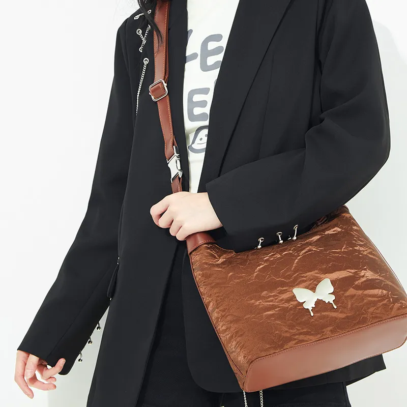 JANE KLAIN Synthetic Leather Shoulder Bag, Crossbody Bag, Handbag Regular Women's White/Black/Brown-11