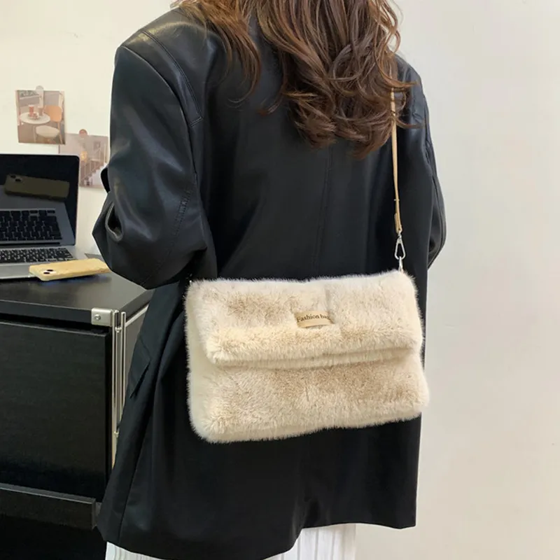 JANE KLAIN Fabric With Synthetic Leather Shoulder Bag Crossbody Bag Women's White/Black/Khaki/Coffee-11