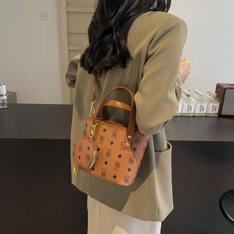 JANE KLAIN Synthetic Leather Handbags Crossbody Bags Regular Women's Brown/Pink/Ecru/White & Black-8