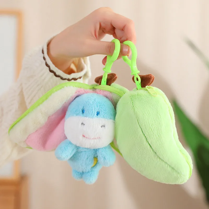 Plush Charm Small Size Women's Peach Rabbit/Banana Donkey/Mango Duck-3