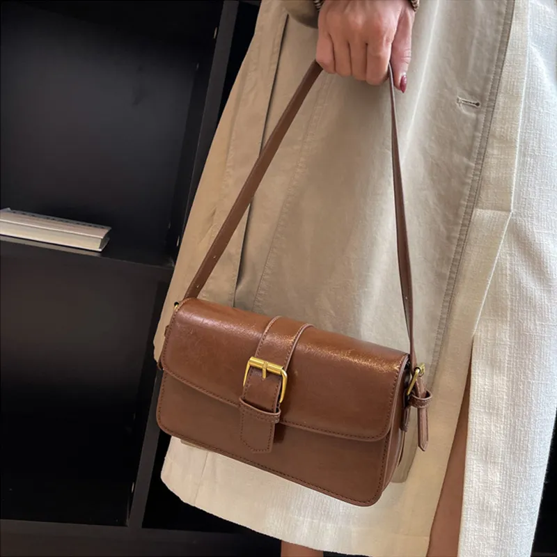 JANE KLAIN PU Small Square Bag Shoulder Bag Women's Black/Coffee/White-9
