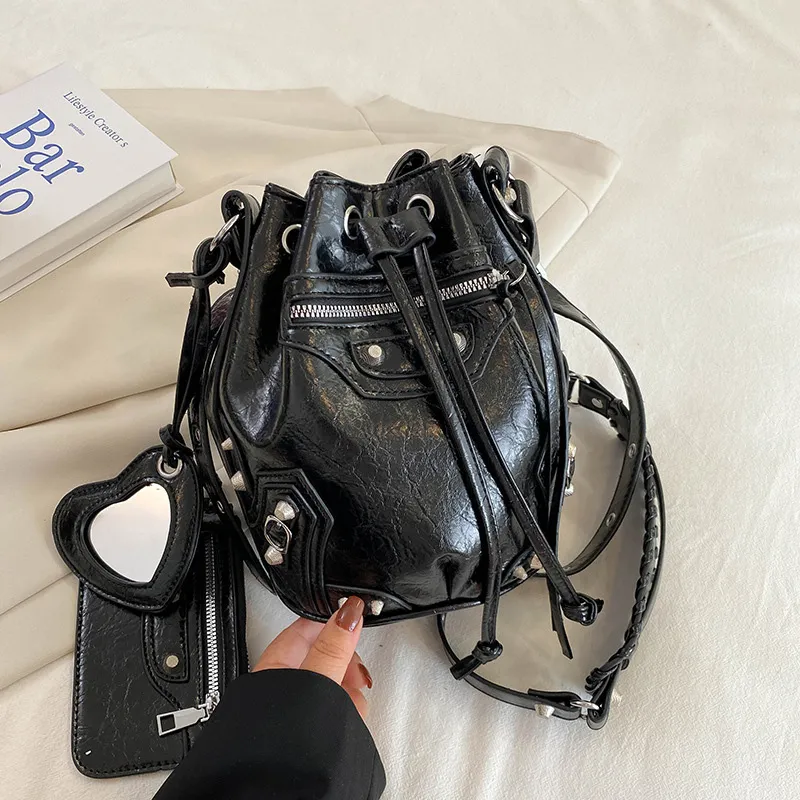 JANE KLAIN Synthetic Leather Shoulder Bag Regular Women's Silver/White/Blue-13