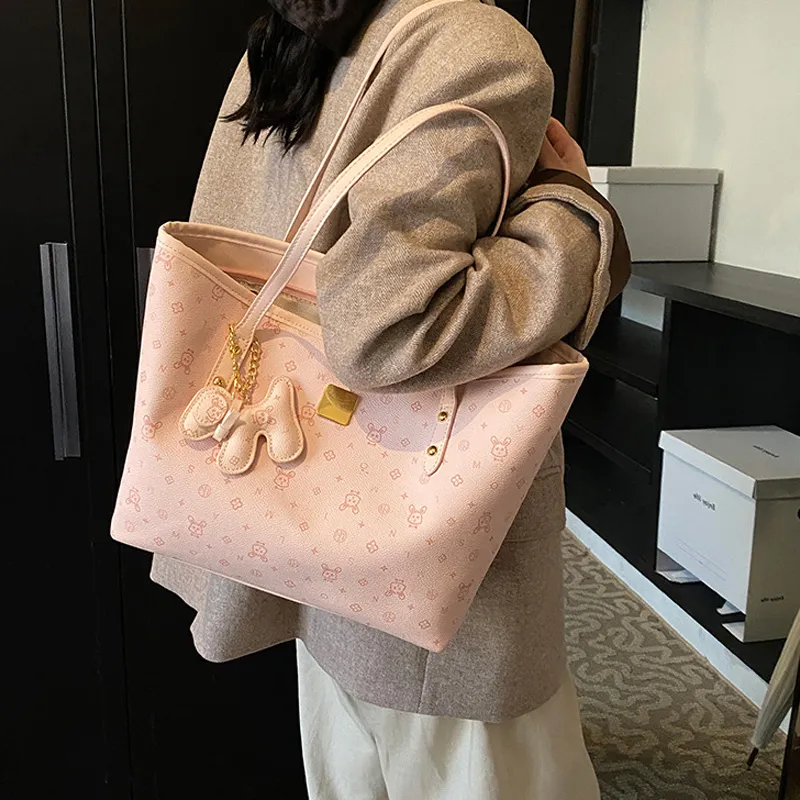 JANE KLAIN Synthetic Leather, Textile Mosaic Tote Bag, Shopping Bag, Shoulder Bag Regular Women's Ecru/Pink/Blue-11