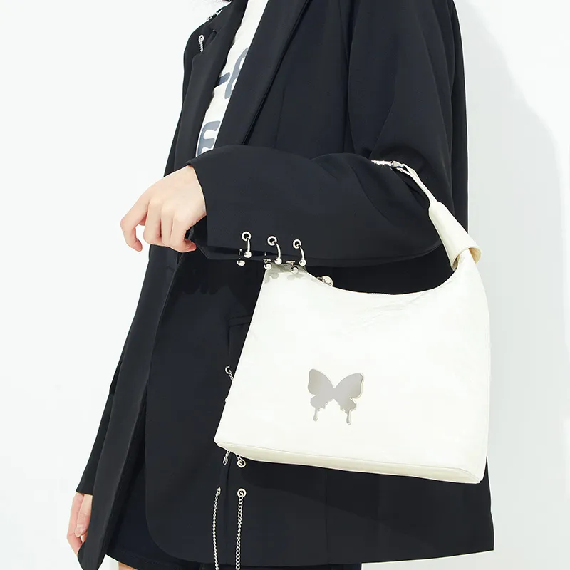 JANE KLAIN Synthetic Leather Shoulder Bag, Crossbody Bag, Handbag Regular Women's White/Black/Brown-3