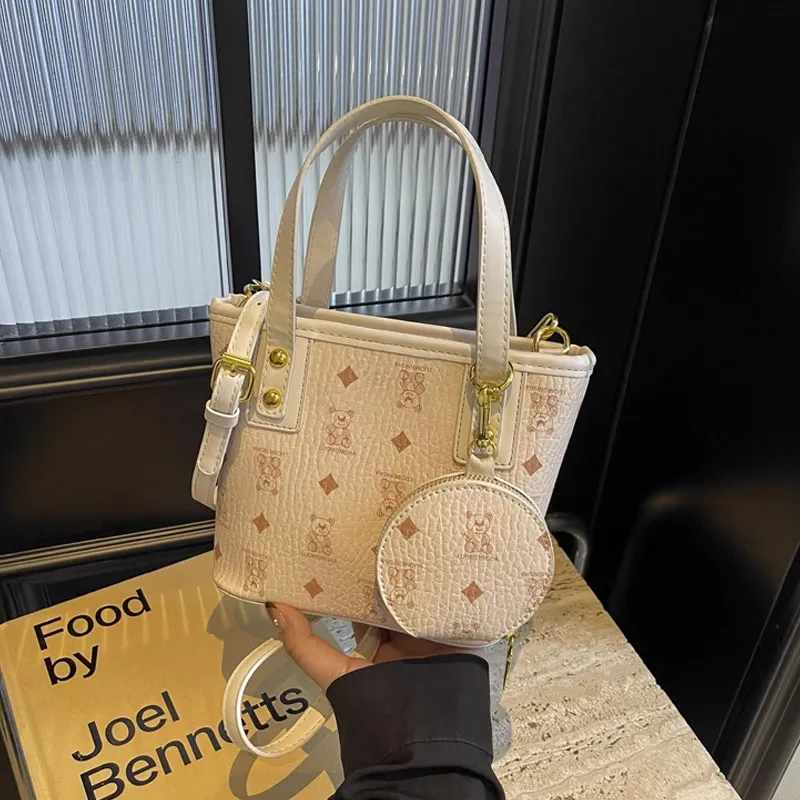 JANE KLAIN Synthetic Leather Handbags Crossbody Bags Regular Women's Brown/Pink/Ecru/White & Black-22