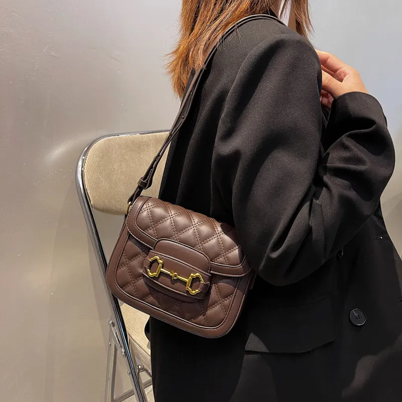 JANE KLAIN Synthetic Leather Shoulder Bag Crossbody Bag Regular Women's White/Brown-3