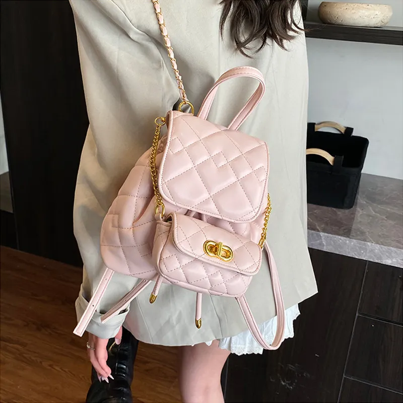 JANE KLAIN Synthetic Leather Backpack Regular Women's White/Pink/Black-6