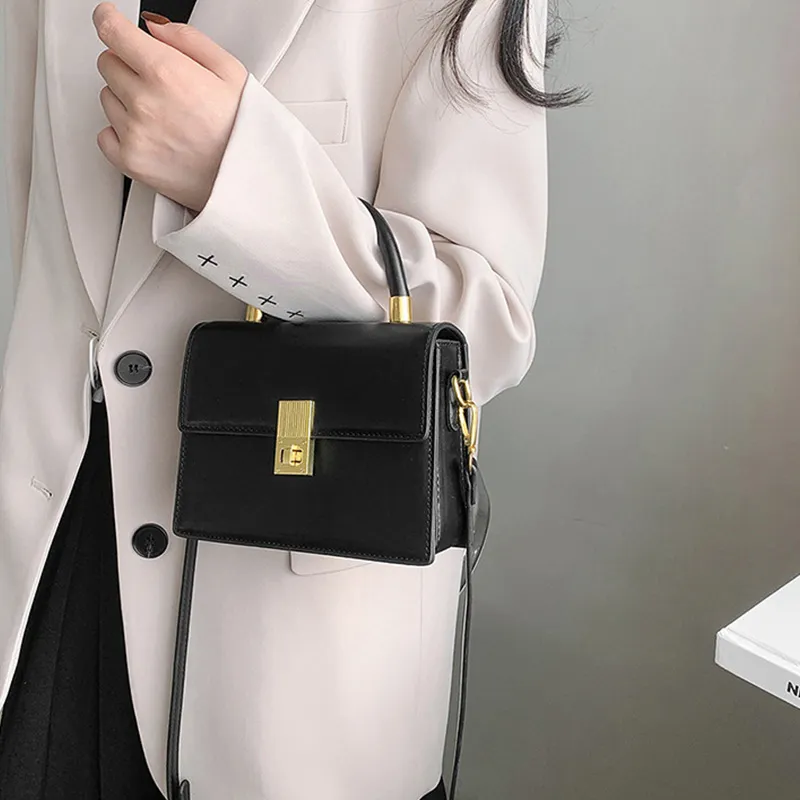 JANE KLAIN PU Small Square Bag One Shoulder Handbag Regular Women's White/Black/Coffee-11