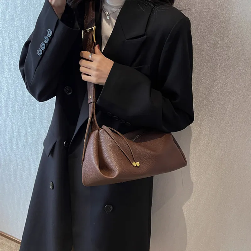 JANE KLAIN Synthetic Leather Shoulder Bag Women's White/Coffee/Black-6