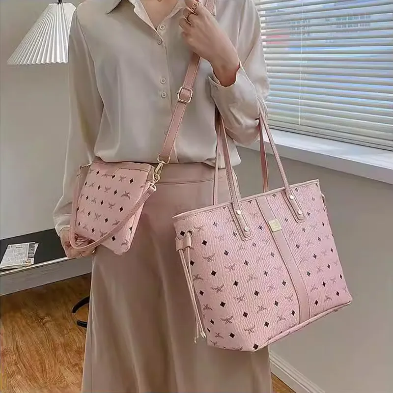 JANE KLAIN Synthetic Leather Tote Handbag Shoulder Bag Tubas Women's Caramel/Milk White/Pink/Black-15