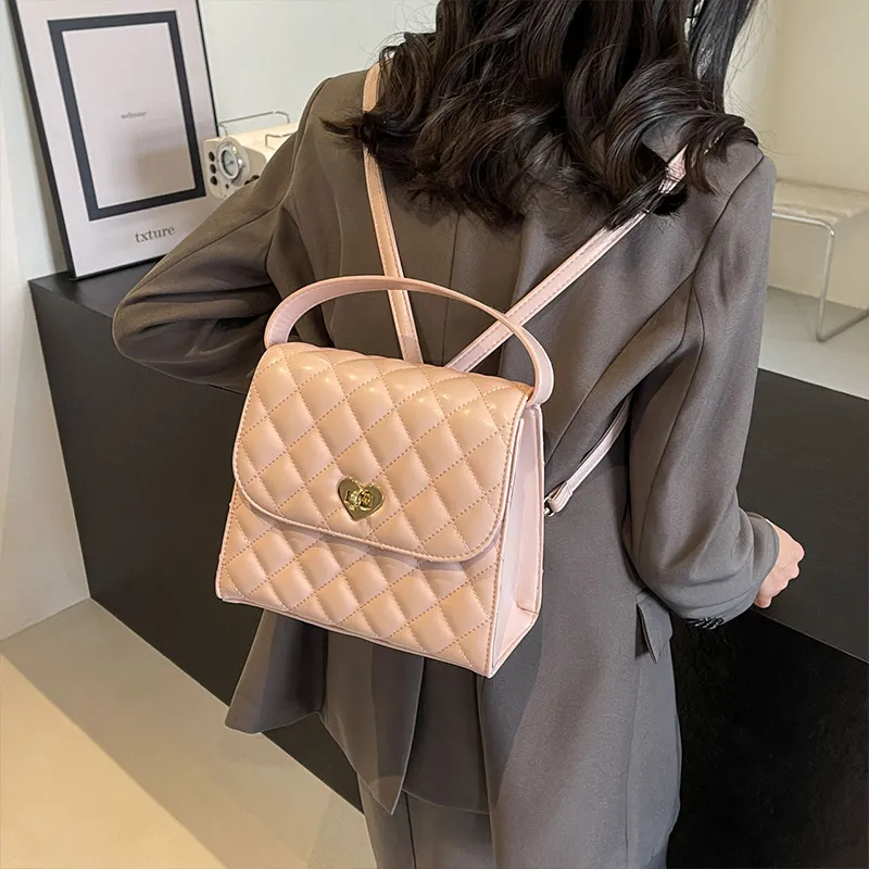JANE KLAIN Synthetic Leather Backpack Regular Women's White/Black/Silver/Pink-10