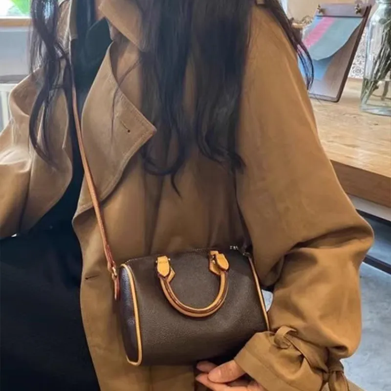 JANE KLAIN Synthetic Leather Shoulder Bag, Crossbody Bag, Boston Pillow, Handbag Regular Women's Coffee-2
