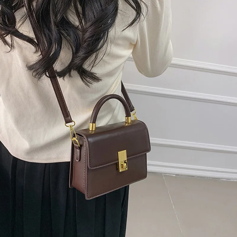 JANE KLAIN PU Small Square Bag One Shoulder Handbag Regular Women's White/Black/Coffee-18