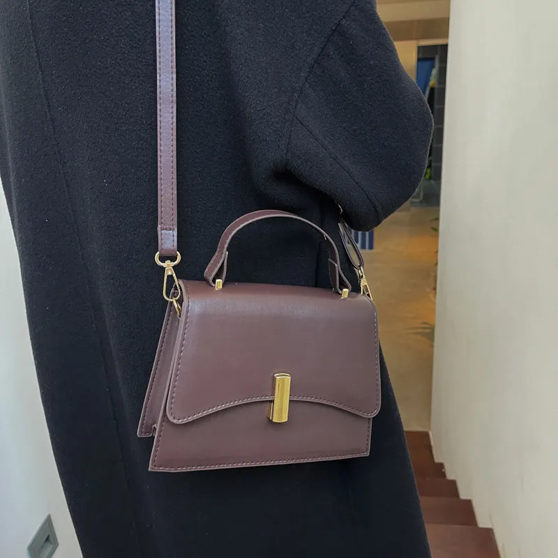JANE KLAIN Synthetic Leather Handbags Shoulder Bag Crossbody Bag Small Size Women's Black/Coffee-9