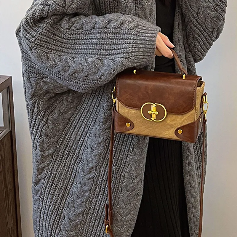JANE KLAIN Synthetic Leather One Shoulder Handbags Regular Women's Black/Brown-6