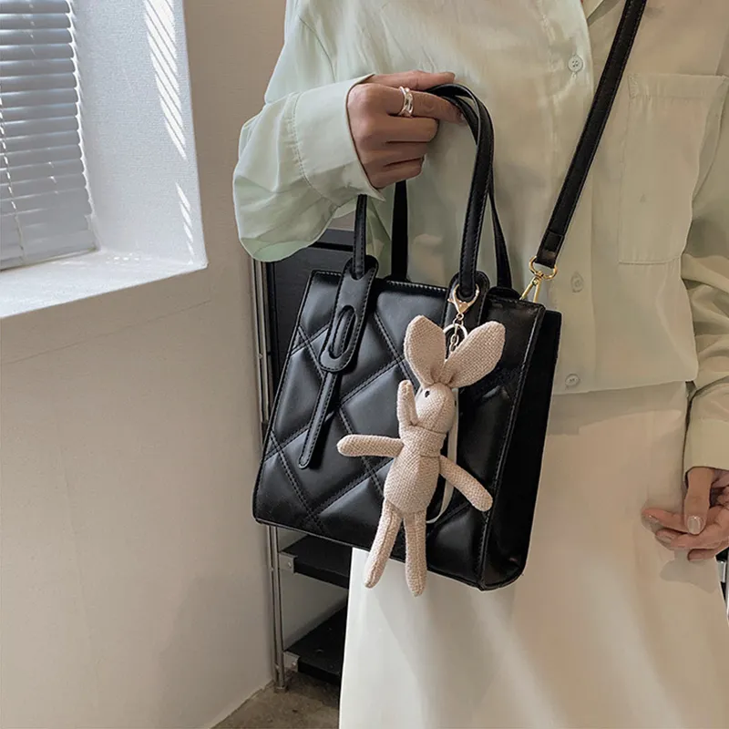 JANE KLAIN PU Tote Bag, Shopping Bag, Shoulder Bag, Crossbody Bag, Handbag Small Size Women's Pink/Brown/White/Black-4