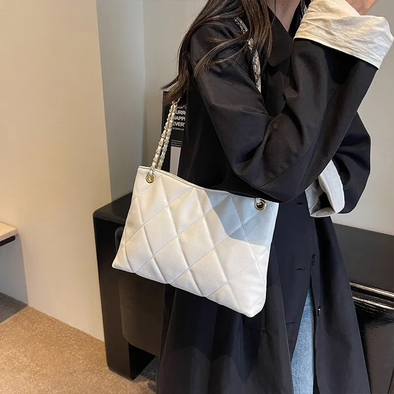 JANE KLAIN Synthetic Leather Crossbody Bag, Shoulder Bag Large Size Women's Black/White-11