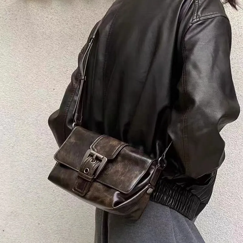 JANE KLAIN Synthetic Leather Shoulder Bag Women's Coffee-1