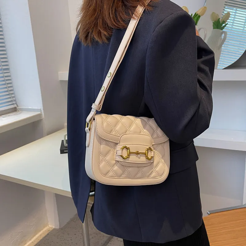 JANE KLAIN Synthetic Leather Shoulder Bag Crossbody Bag Regular Women's White/Brown-15