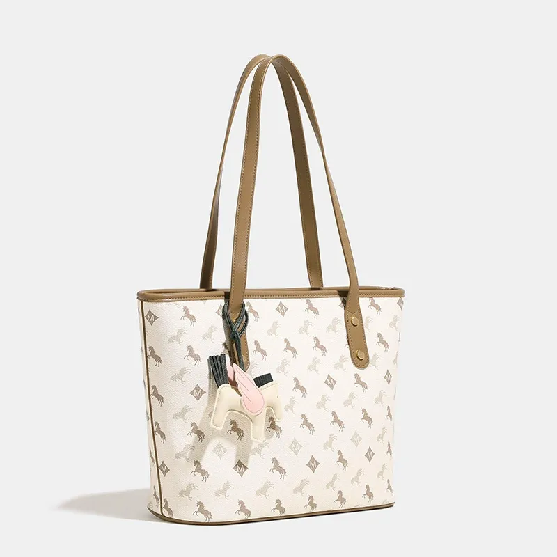 JANE KLAIN Synthetic Leather Shoulder Bag Regular Women's Cream White/Knight Black-3