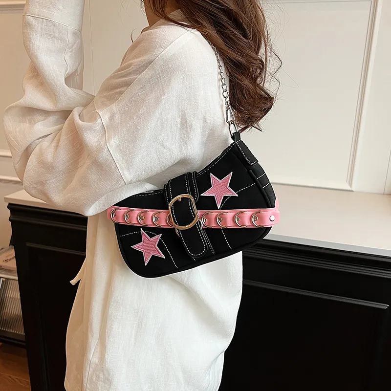 JANE KLAIN Synthetic Leather Shoulder Bag Regular Women's Silver/Pink-8