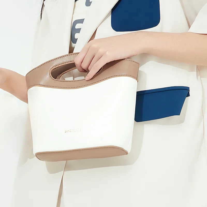JANE KLAIN Synthetic Leather Shoulder Bag, Crossbody Bag, Handbag Regular Women's White/Brown/Black-7