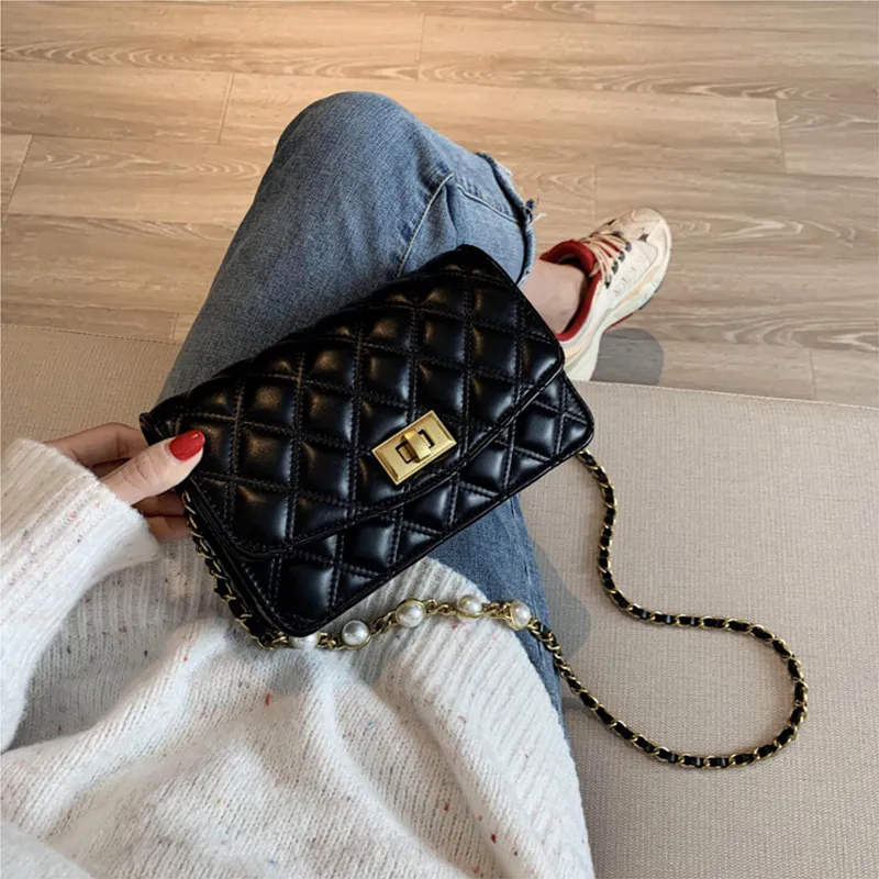 JANE KLAIN PU Shoulder Bag Crossbody Bag Regular Unisex Black/White-3