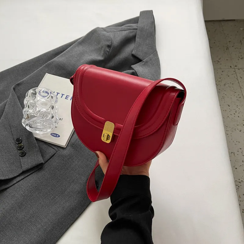 JANE KLAIN Synthetic Leather Small Square Bag, Crossbody Bag, Shoulder Bag Regular Unisex Black/White/Red/Coffee-8
