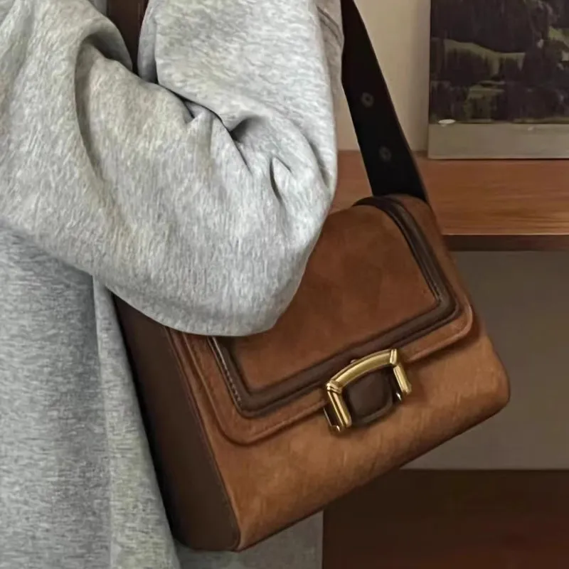 JANE KLAIN Synthetic Leather Shoulder Bag Regular Women's Dark Khaki-3