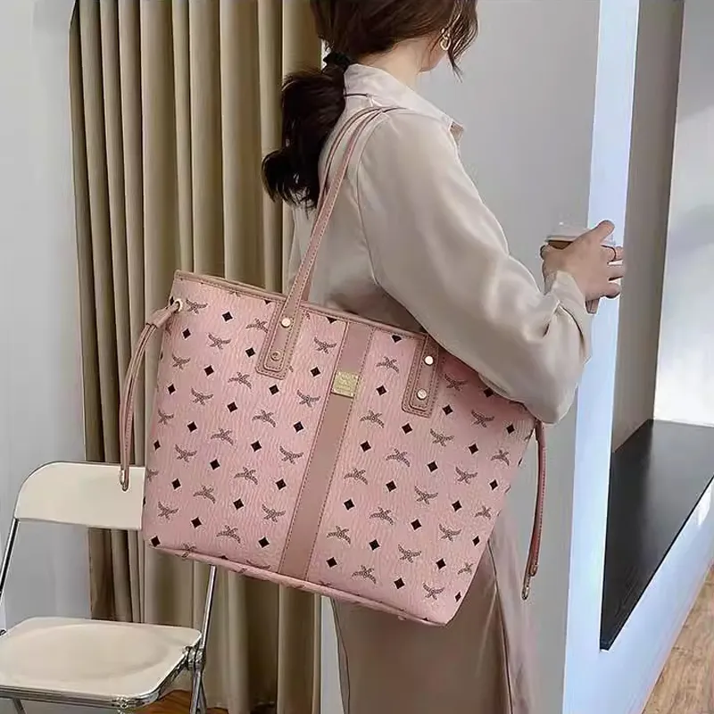 JANE KLAIN Synthetic Leather Tote Handbag Shoulder Bag Tubas Women's Caramel/Milk White/Pink/Black-13