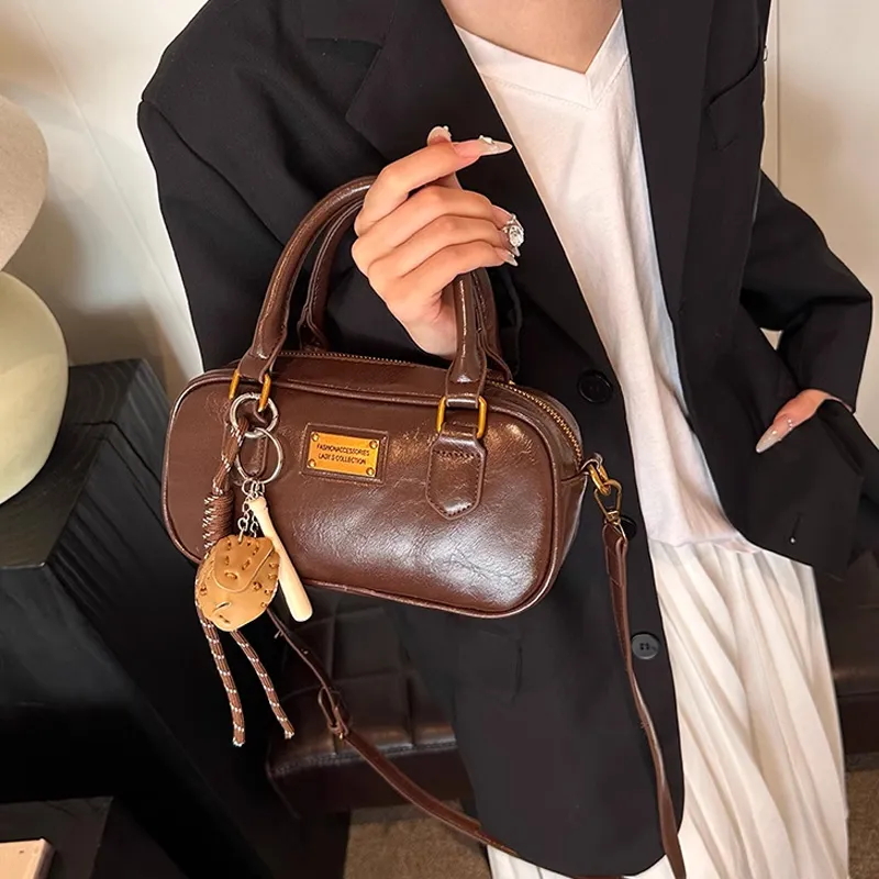 JANE KLAIN Synthetic Leather Crossbody Handbags Regular Women's Black/Coffee-9