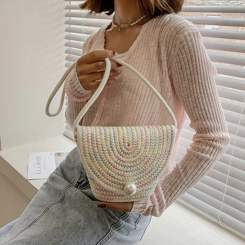 JANE KLAIN Fabric Shoulder Bag Regular Women's Doll Multicolor/Doll Green/Doll Khaki/Multicolor/Beige/Khaki-5