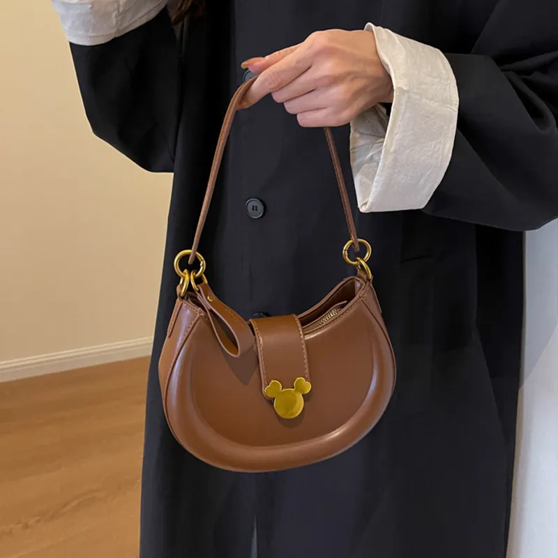 JANE KLAIN PU Saddle Bag Shoulder Bag Crossbody Bag Handbag Regular Women's Black/Brown-8